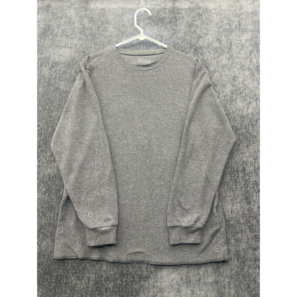 Galaxy by Harvic Thermal Shirt Mens XL Gray Soft Waffle Knit Shrinking Resistant